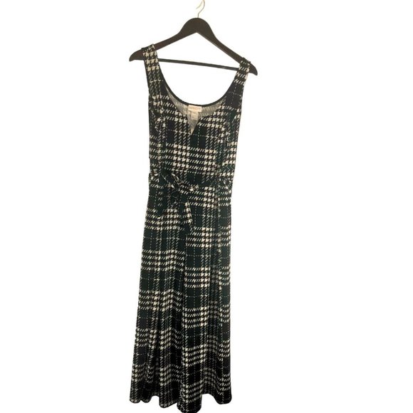 APRICOT Houndstooth Wide-Leg Jumpsuit In Size Large - Picture 1 of 6